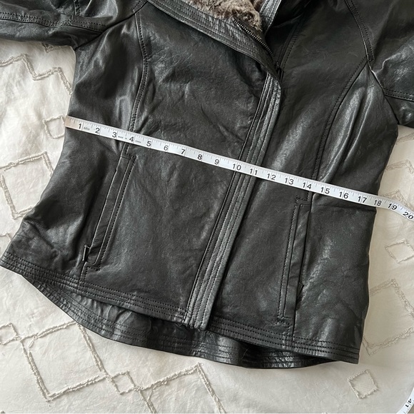 y2k danier leather insulated faux fur jacket - Picture 14 of 16